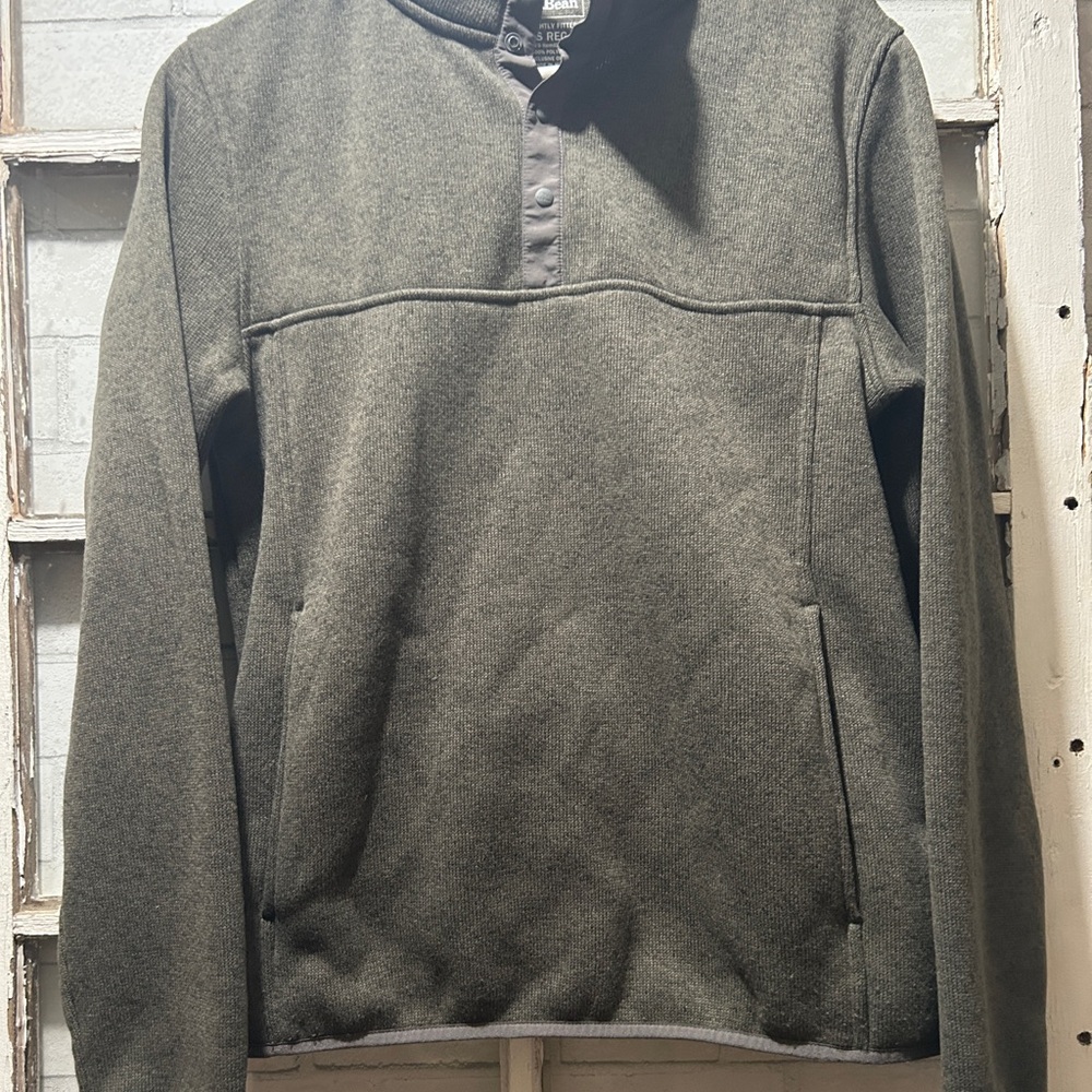 L.L. Bean Men’s Sweater Fleece Pullover 1/4 Zip Slightly Fitted